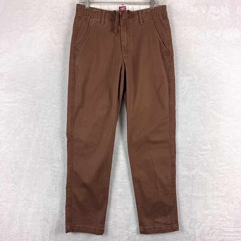 Levis XX Chino EZ Pants Mens XS Brown Drawstring Straight Preppy Skate Classic